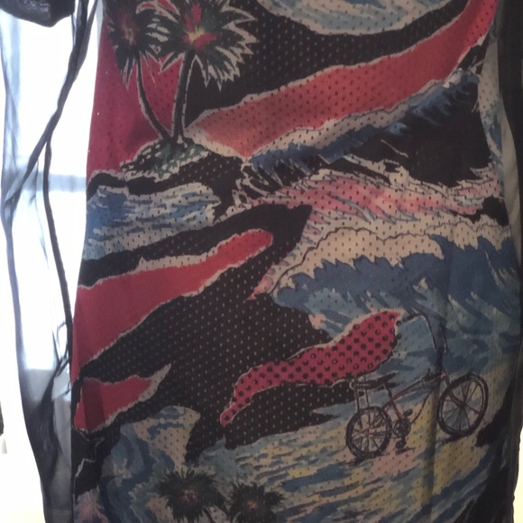 New Adidas Original Sheer Mesh Dress Tee XS - Picture 8 of 8